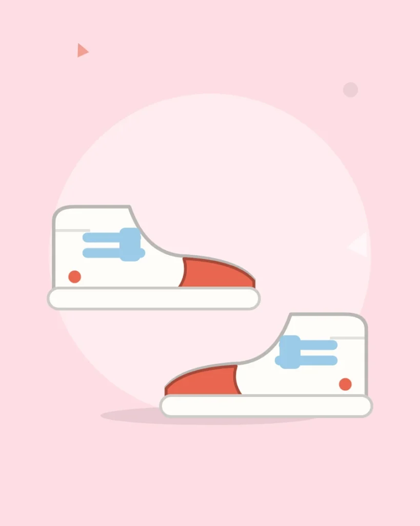 کفش کتانی سفید با نوار آبی